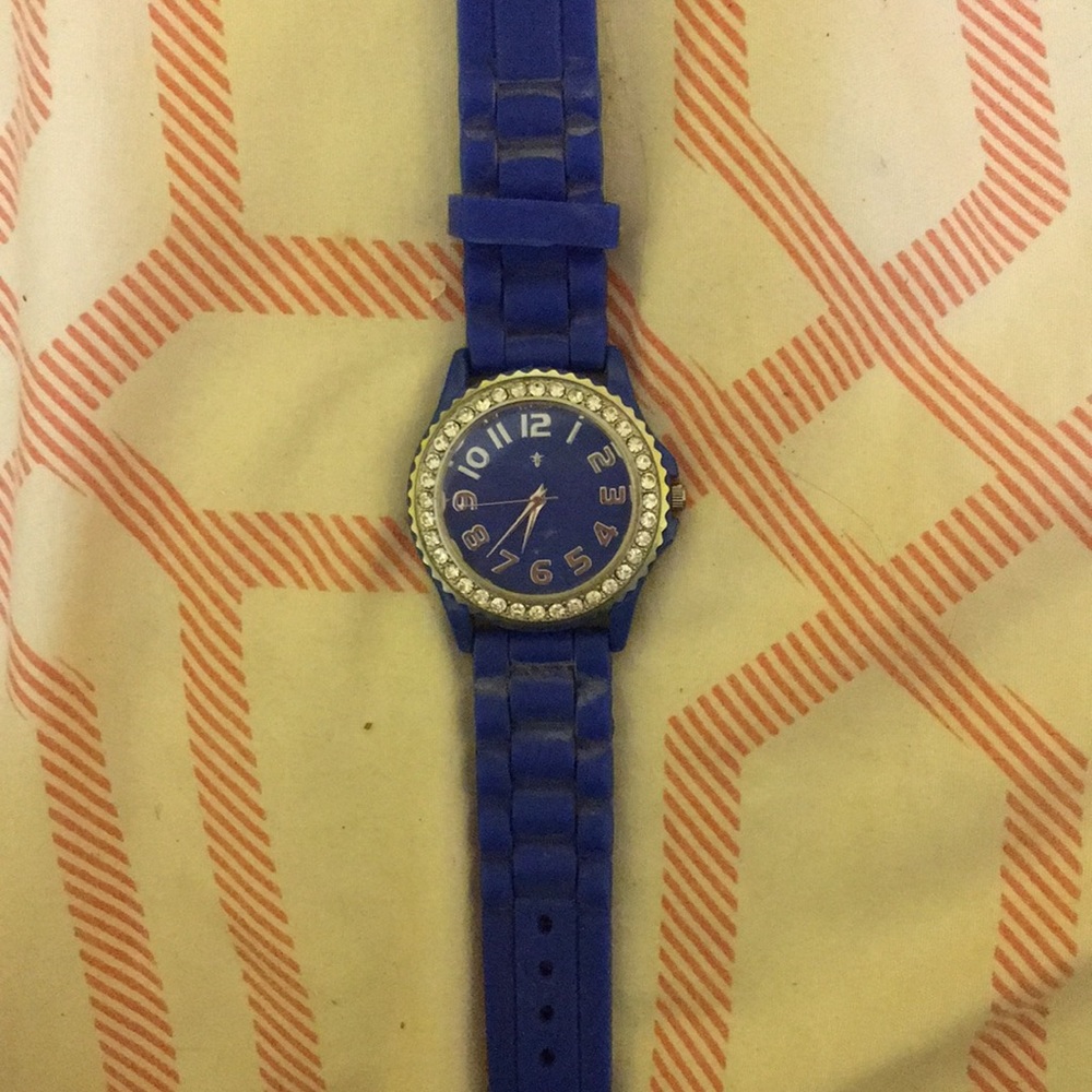 Blue rubber watch